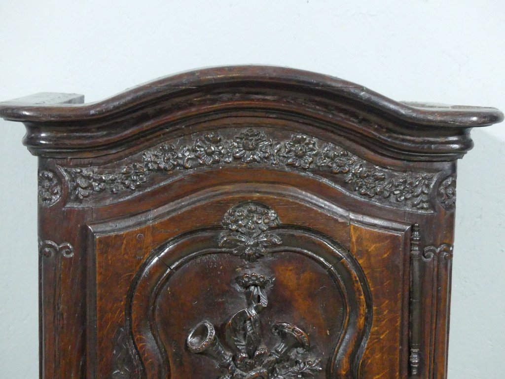Crédence XVIII ème, Tout Petit Buffet Louis XV En Chêne Sculpté Sur Colonnes-photo-1