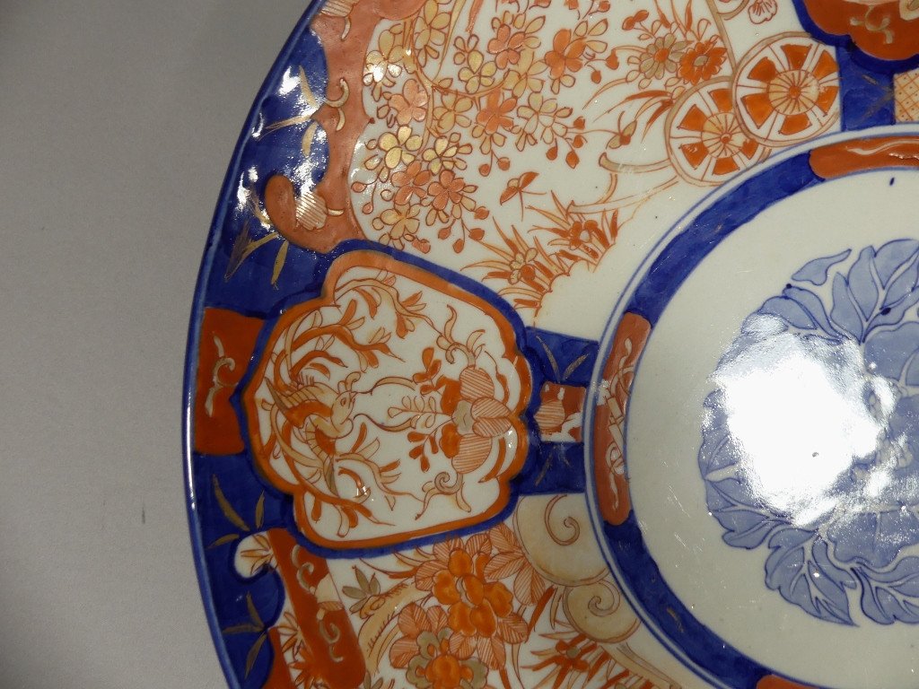 Large Imari Porcelain Dish From Japan, Late 19th Century-photo-1