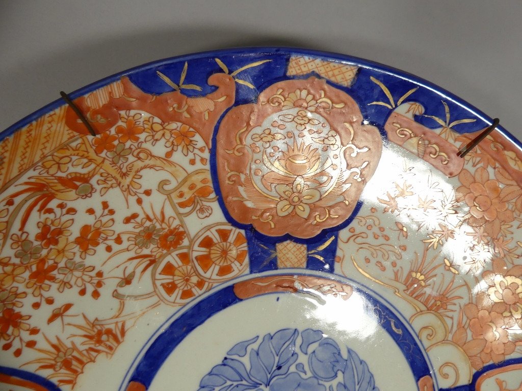 Large Imari Porcelain Dish From Japan, Late 19th Century-photo-2