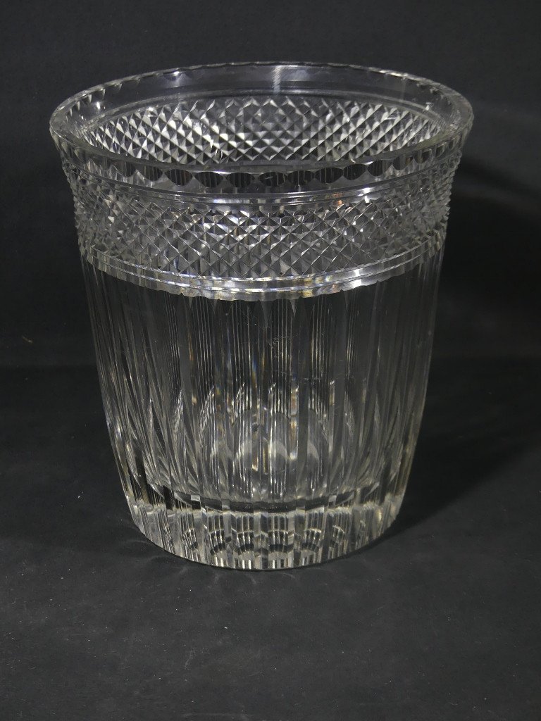 Champagne Bucket Or Large Cut Crystal Vase, Early 20th Century-photo-2