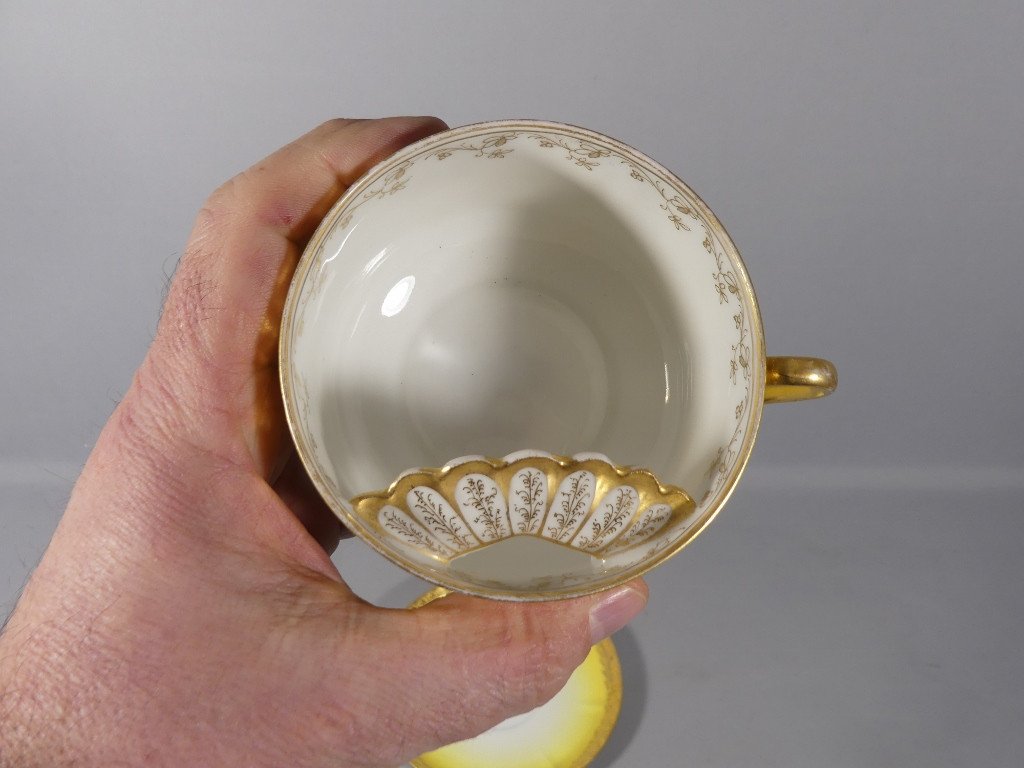 Tasse à Moustache Jean Pouyat Porcelaine De Limoges XIX ème-photo-2