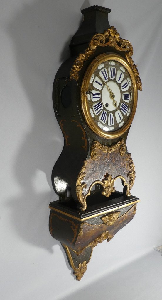18th Century Cartel In Gilded, Lacquered And Varnished Wood Martin, Louis XV Period-photo-4