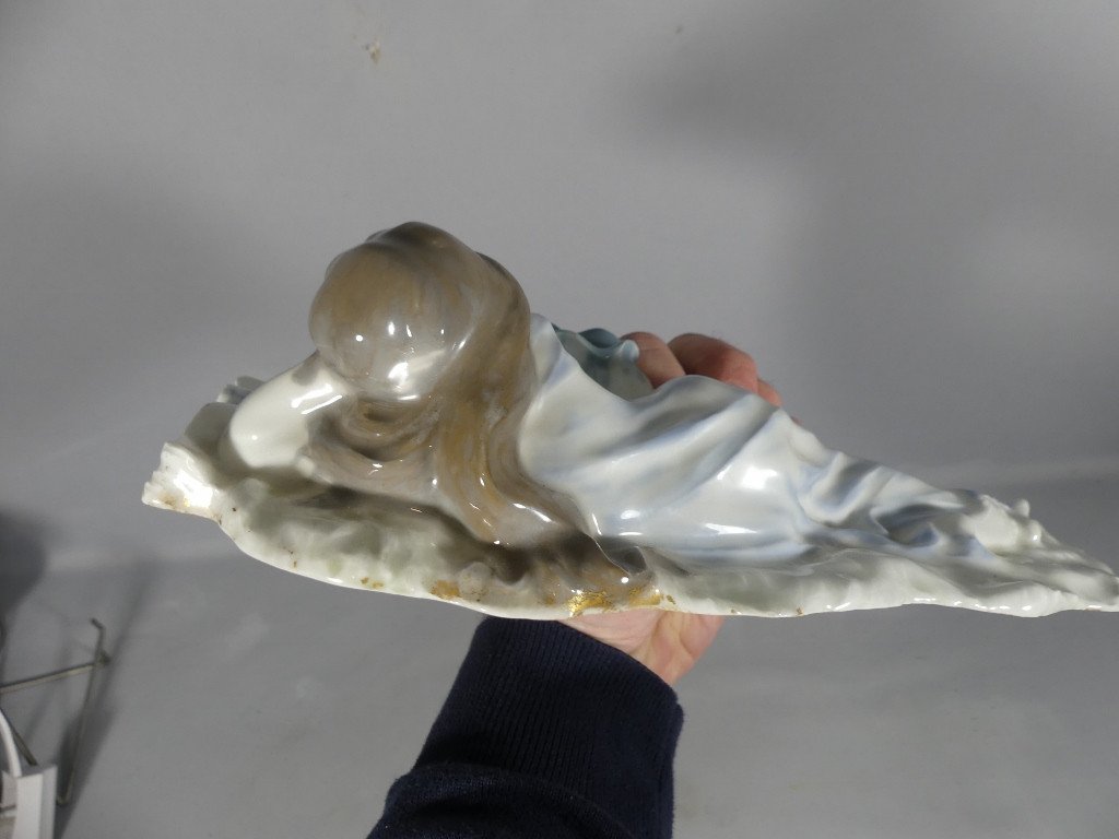 Antonio Faleri, La Liseuse,  Statuette En Porcelaine De Limoges époque Art Nouveau-photo-7
