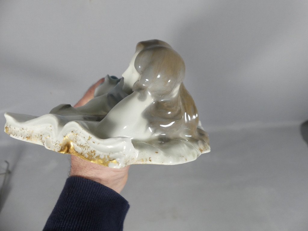 Antonio Faleri, La Liseuse,  Statuette En Porcelaine De Limoges époque Art Nouveau-photo-8