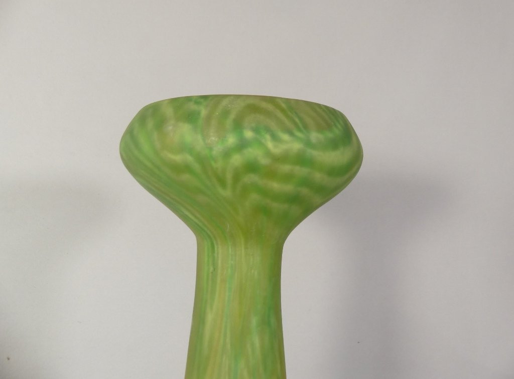 Charles Schneider, Grand Vase En Verre Marmor&eacute;en, &eacute;poque Vers 1930-photo-4