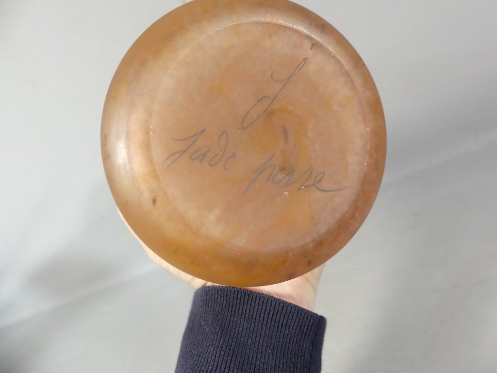 Charles Schneider, Grand Vase En Verre Marmor&eacute;en, &eacute;poque Vers 1930-photo-3