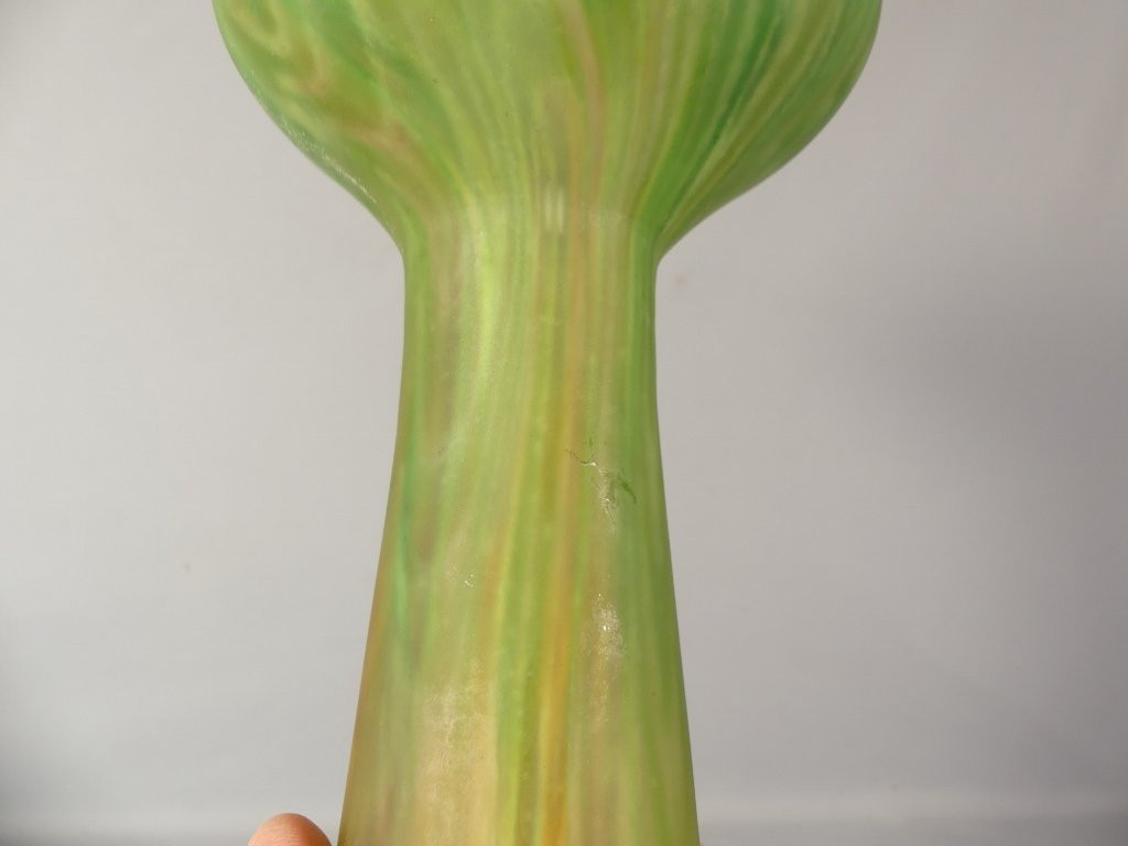 Charles Schneider, Grand Vase En Verre Marmor&eacute;en, &eacute;poque Vers 1930-photo-4