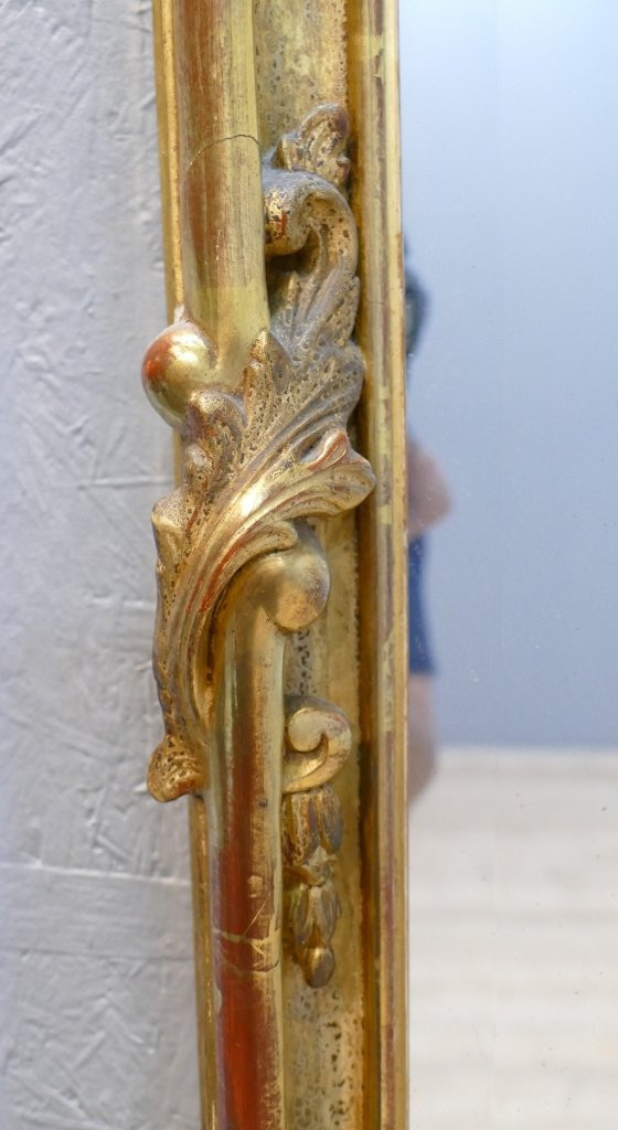 Louis XV Style Mirror In Wood And Gilded Stucco, 19th Century -photo-1