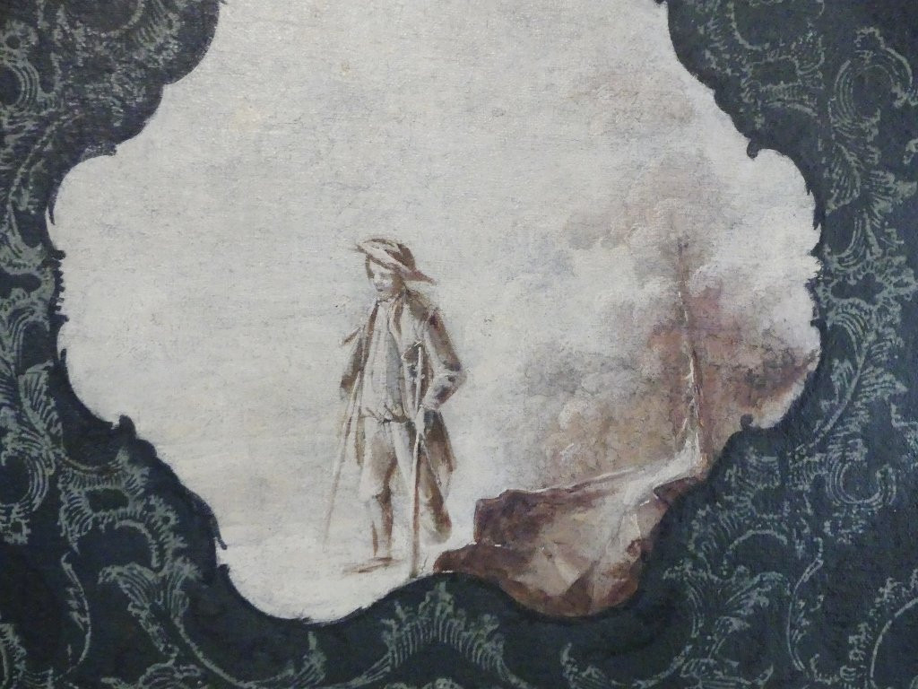 Woodwork Or Trumeau Painting, Oil On Canvas, 18th Century -photo-2