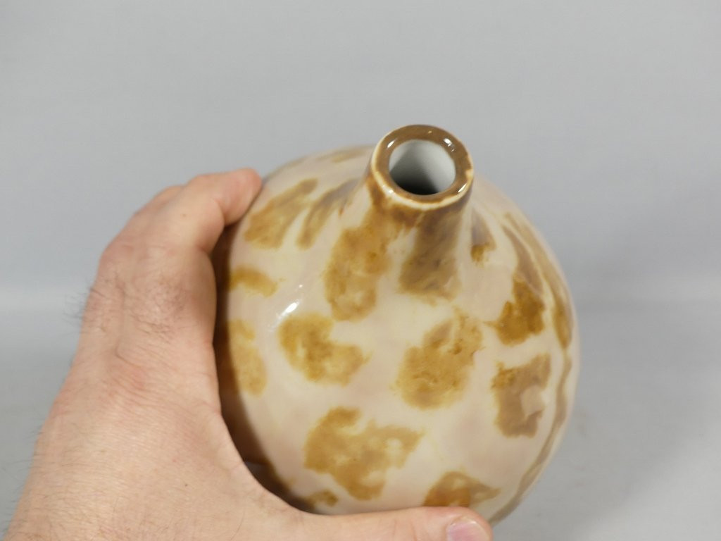 Camille Tharaud Limoges Vase With Giraffe Decor, Art Deco Period-photo-3