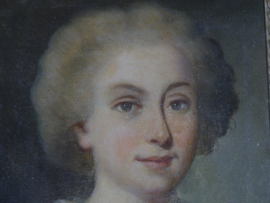 Portrait Of A Young Woman, Oil Painting On Canvas, Late 18th Century-photo-1