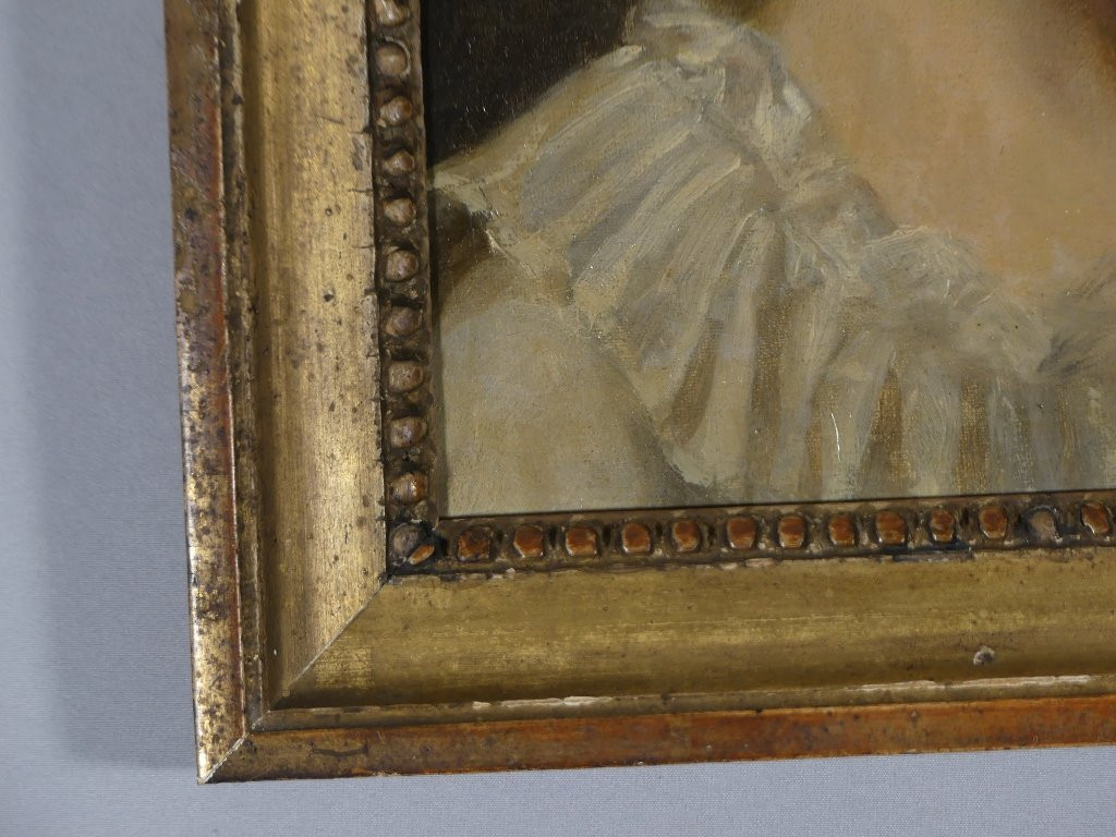 Portrait Of A Young Woman, Oil Painting On Canvas, Late 18th Century-photo-4