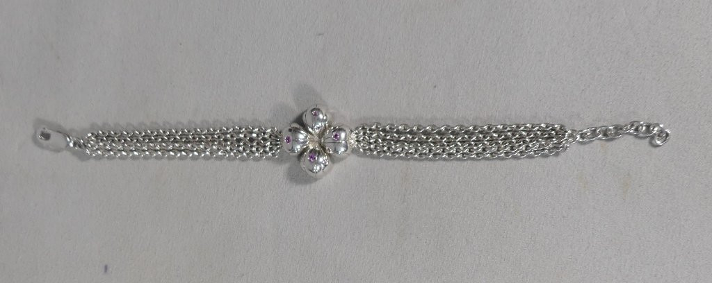 Kenzo, 925 Sterling Silver Bracelet And Glass Beads, Circa 1980-photo-3