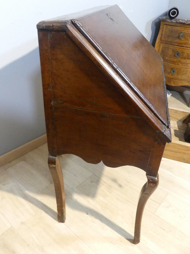 Louis XV Sloping Desk, All Natural Walnut 18th Century-photo-5