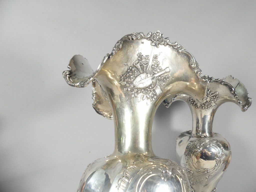 41.5 cm de haut! paire de grands vases en argent massif, 2.45 kg Belle époque 1900 Louis XVI-photo-4