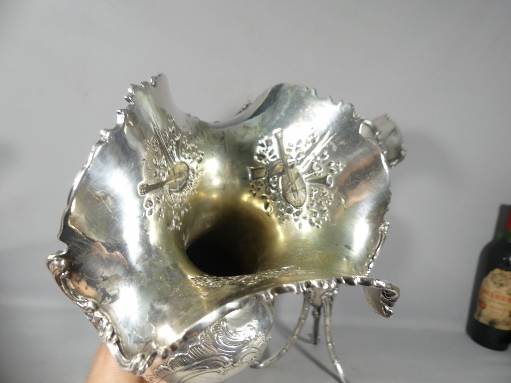 41.5 cm de haut! paire de grands vases en argent massif, 2.45 kg Belle époque 1900 Louis XVI-photo-6