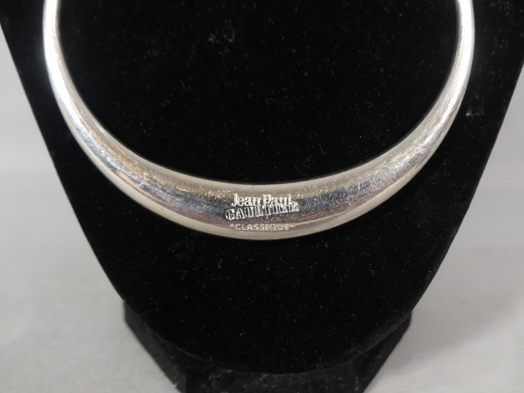 Jean Paul Gaultier, collier sautoir vintage en métal argenté-photo-2