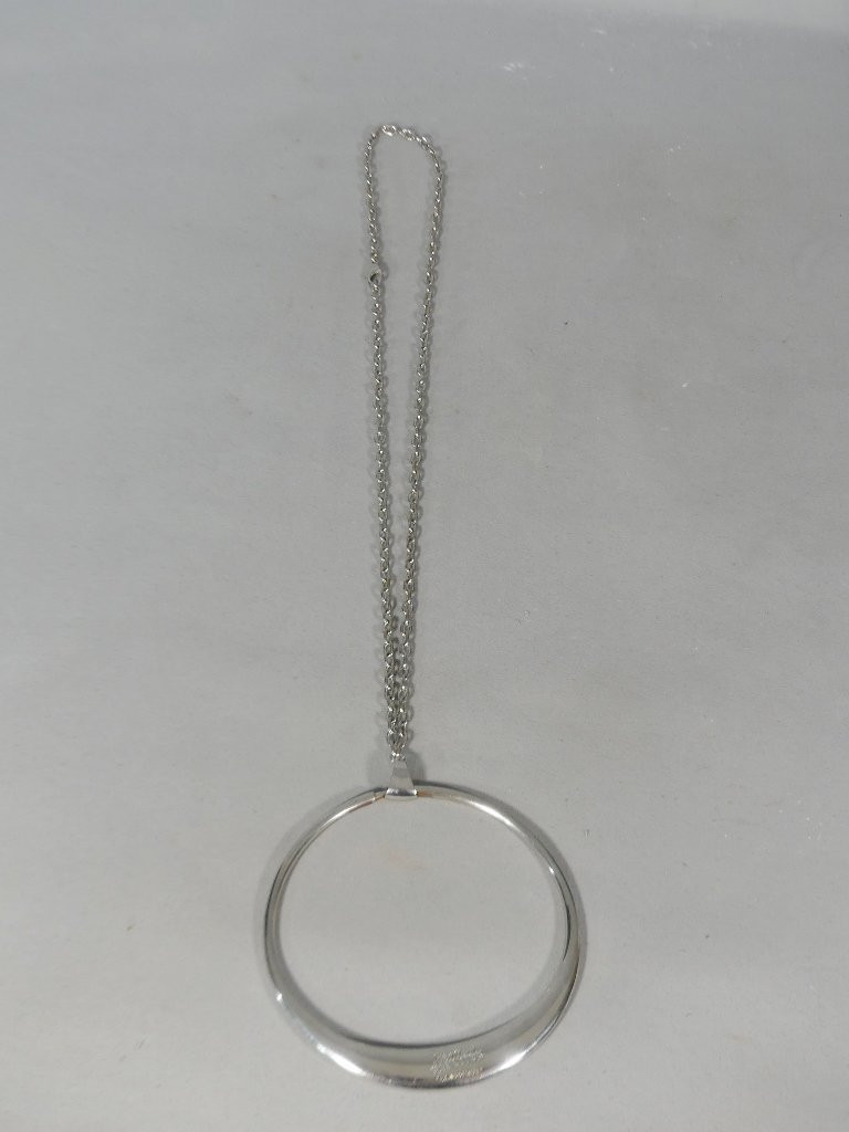 Jean Paul Gaultier, collier sautoir vintage en métal argenté-photo-3