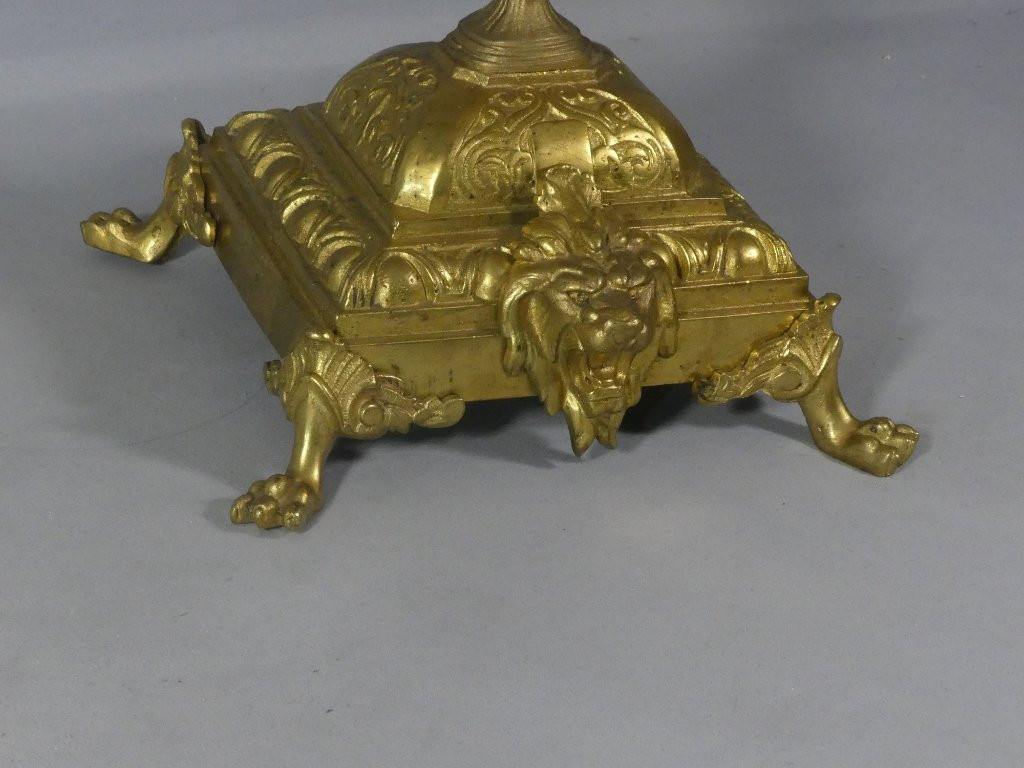 Pair Of Napoleon III Candlesticks In Gilded Bronze, Late 19th Century-photo-5