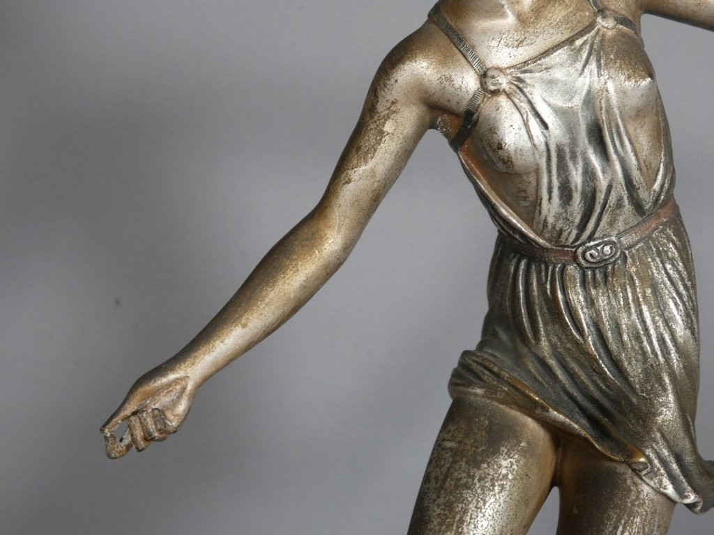 Art Deco Bronze Dancer By Maurice Josselin Circa 1925-photo-2