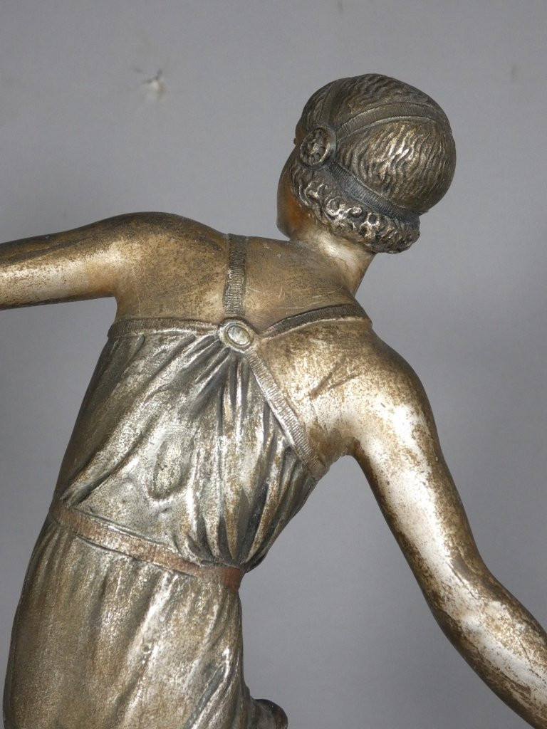 Art Deco Bronze Dancer By Maurice Josselin Circa 1925-photo-5