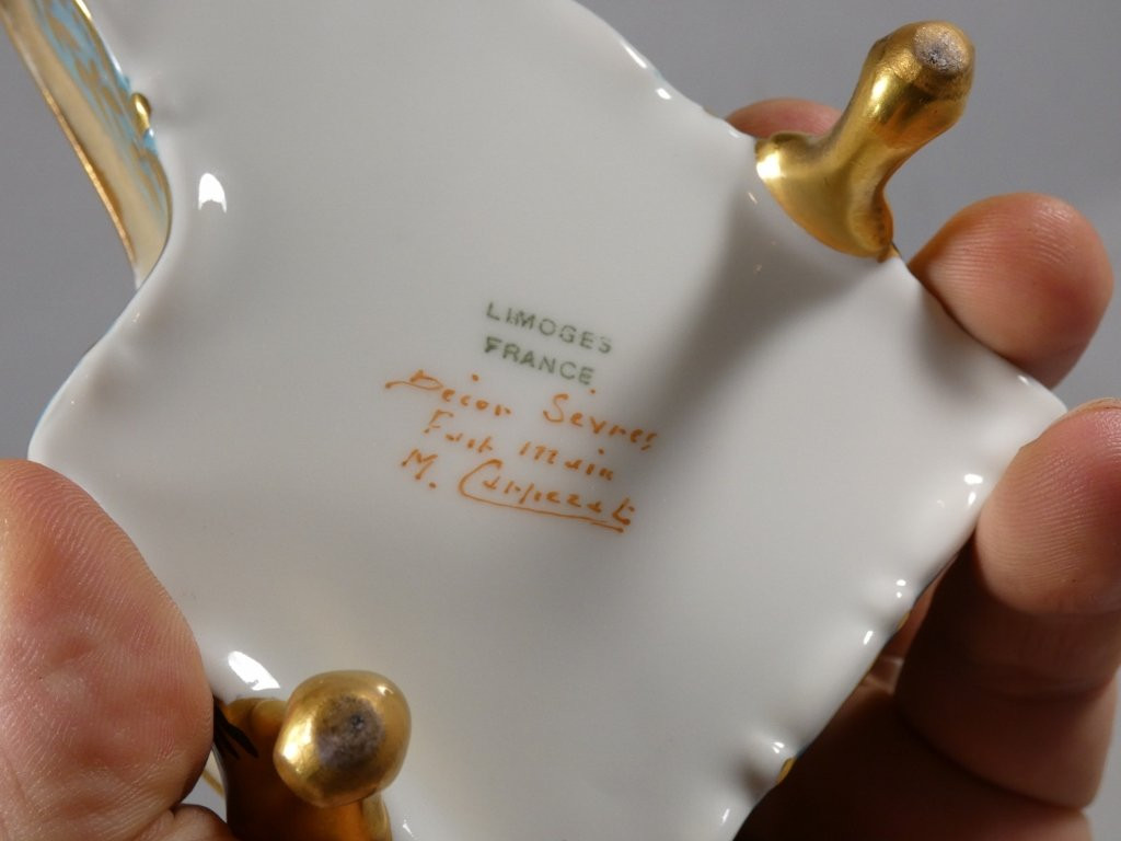 Piano-shaped Jewelry Box With Sèvres Decor In Hand-painted Limoges Porcelain-photo-5