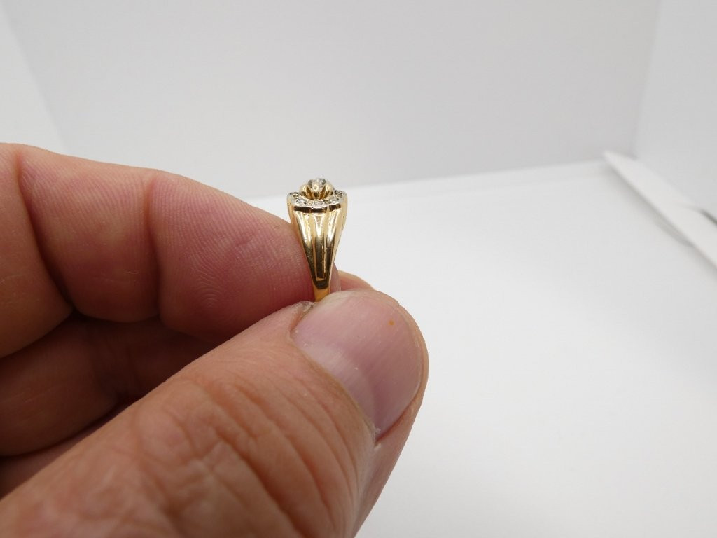 Ring From The 30s-40s In Yellow Gold And Diamond, Size 53-photo-1