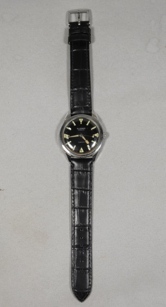 Vintage 1960s Ed Lambert Men's Steel Watch-photo-1