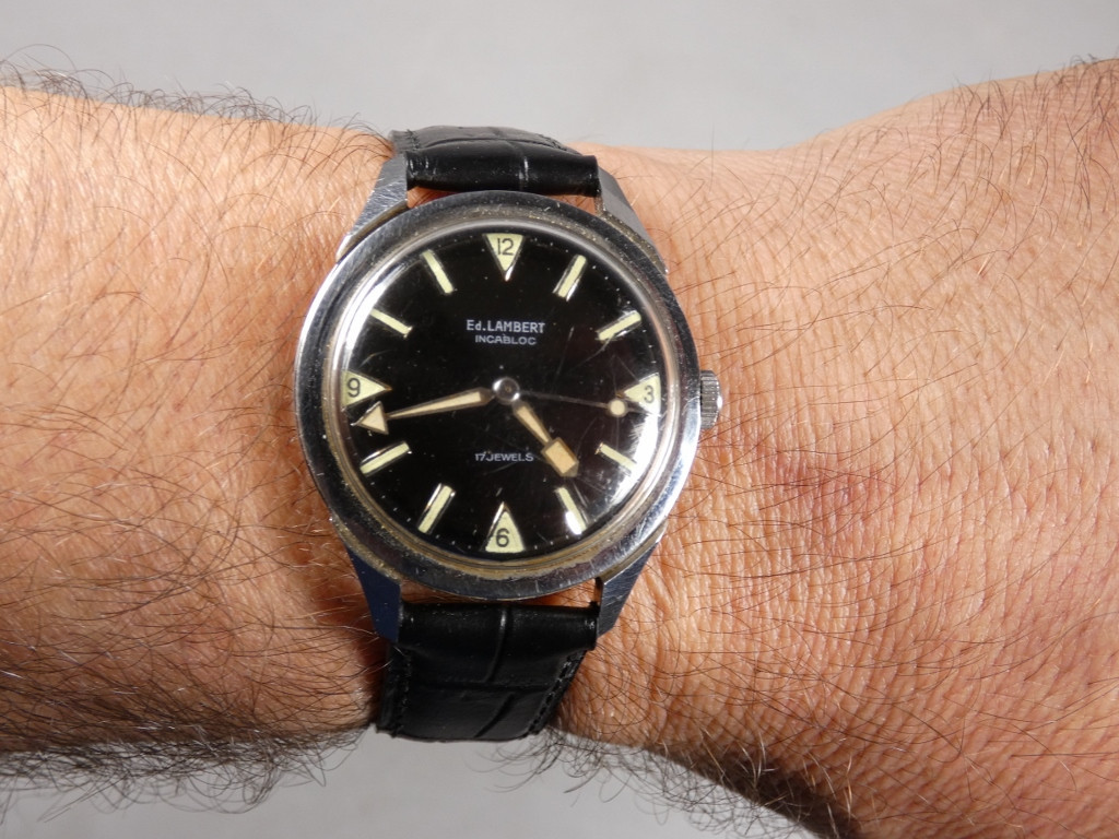 Vintage 1960s Ed Lambert Men's Steel Watch