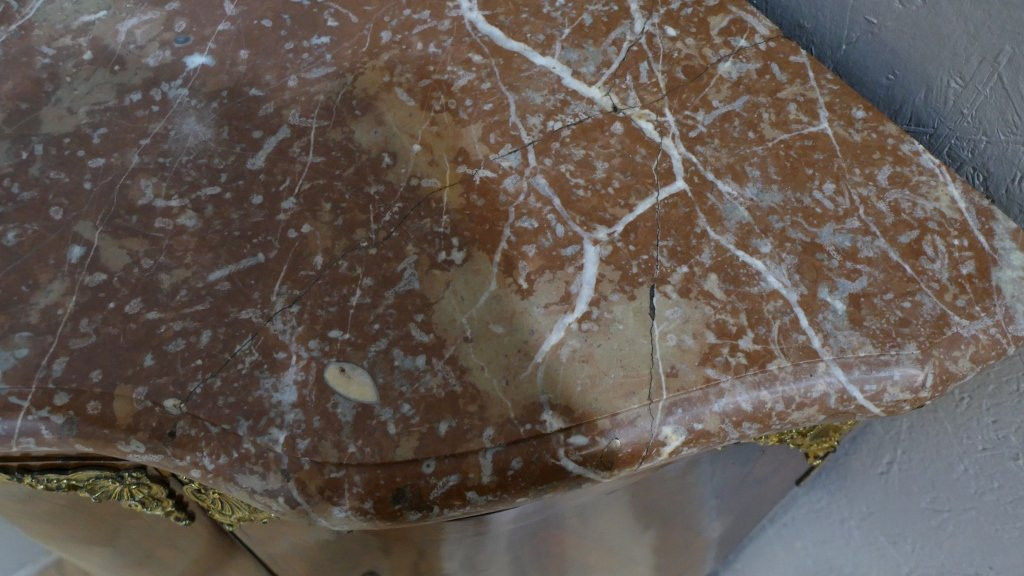 Encoignure d'époque Régence En Marqueterie De Palissandre Et Bronze Doré, XVIII ème-photo-2