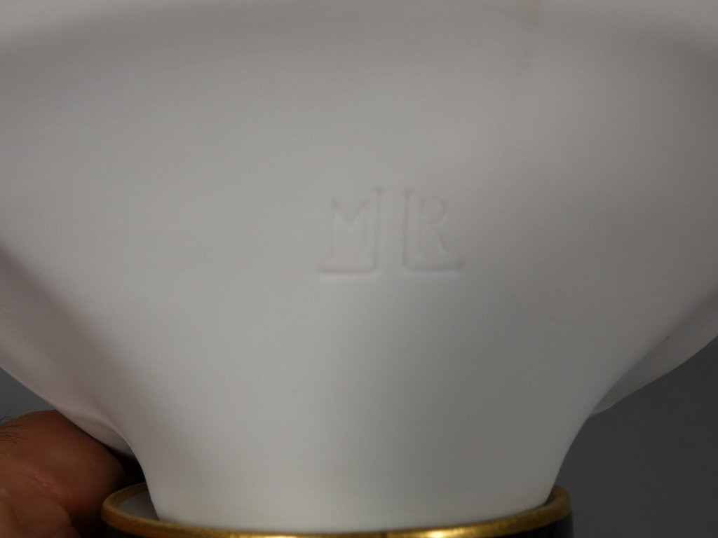 Marie Antoinette, Reine de France, sculpture en biscuit de porcelaine, Martial Redon, XIX ème-photo-4