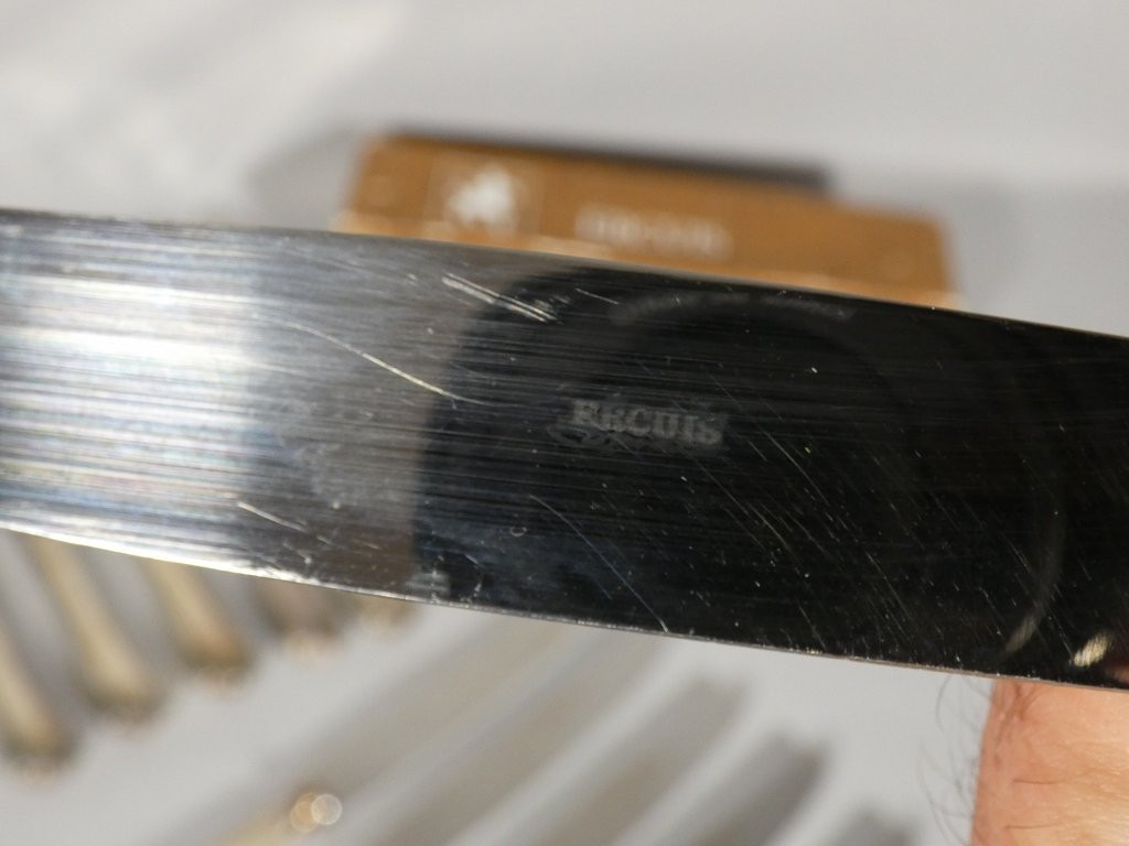 Ercuis Sully Model, 12 Silver-plated Table Knives-photo-3