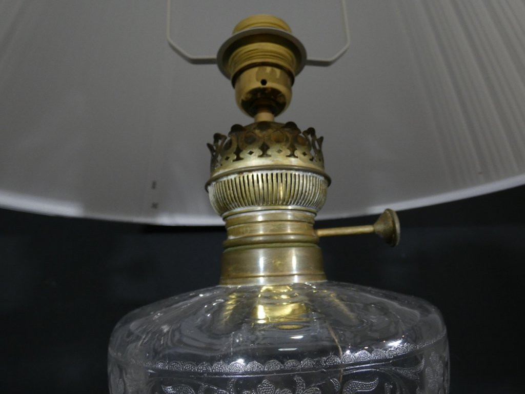 Très grande lampe de style Louis XVI en marbre et bronze, époque XIX ème-photo-6