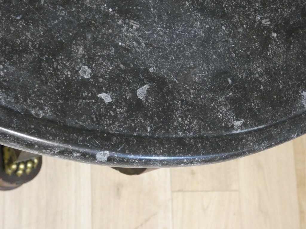 Restoration Pedestal Table In Mahogany And Marble, Early 19th Century-photo-4