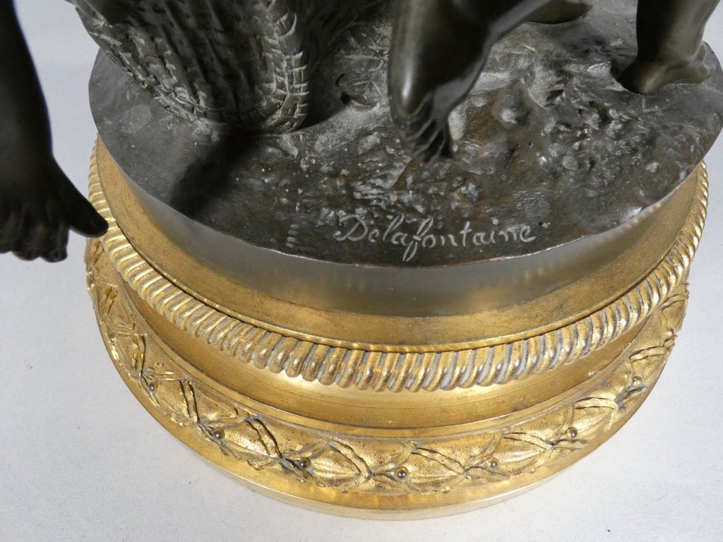 Important Groupe En Bronze, Bacchanale Musique Et Danse, Schoenewerk Et Delafontaine, XIX ème -photo-8