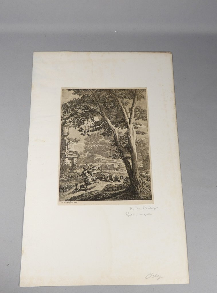 The Flight Of Corisca, Ca. 1695 - 1705 By Richard Van Orley, Etching, 17th Century-photo-2