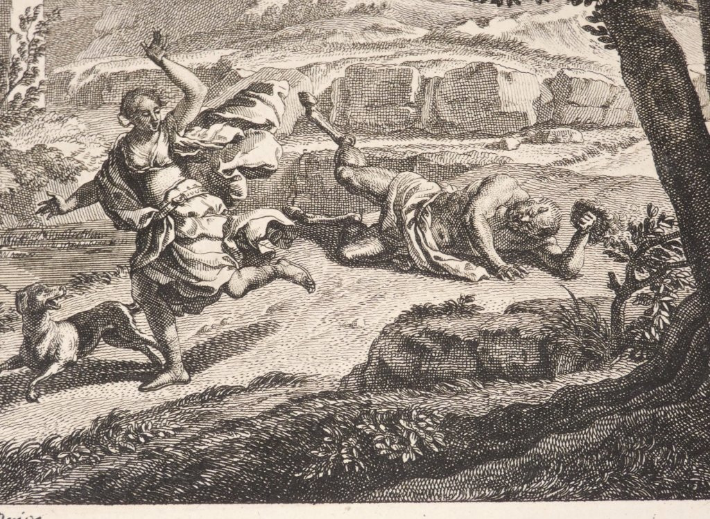 The Flight Of Corisca, Ca. 1695 - 1705 By Richard Van Orley, Etching, 17th Century-photo-1