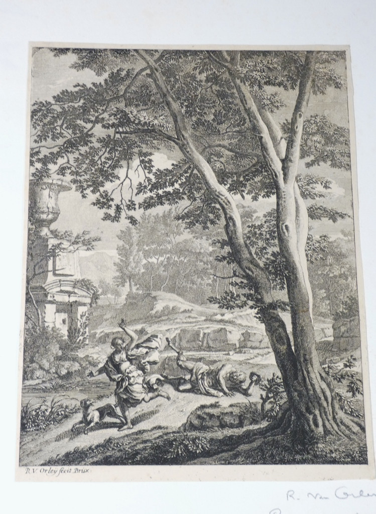 The Flight Of Corisca, Ca. 1695 - 1705 By Richard Van Orley, Etching, 17th Century