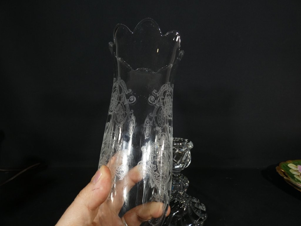 Baccarat Twisted Bamboo, Molded And Engraved Crystal Tealight Holder-photo-2