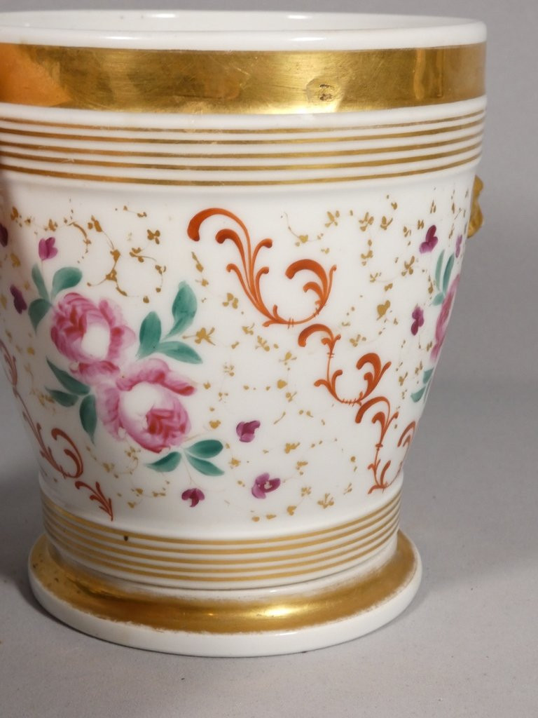 Paris Porcelain Flowerpot, Louis Philippe Period, Early 19th Century-photo-1