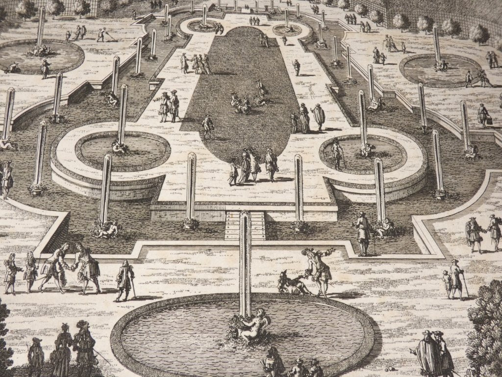 Versailles, The Feast Hall, 17th Century Engraving Of The Gardens By Gabriel Pérelle-photo-2