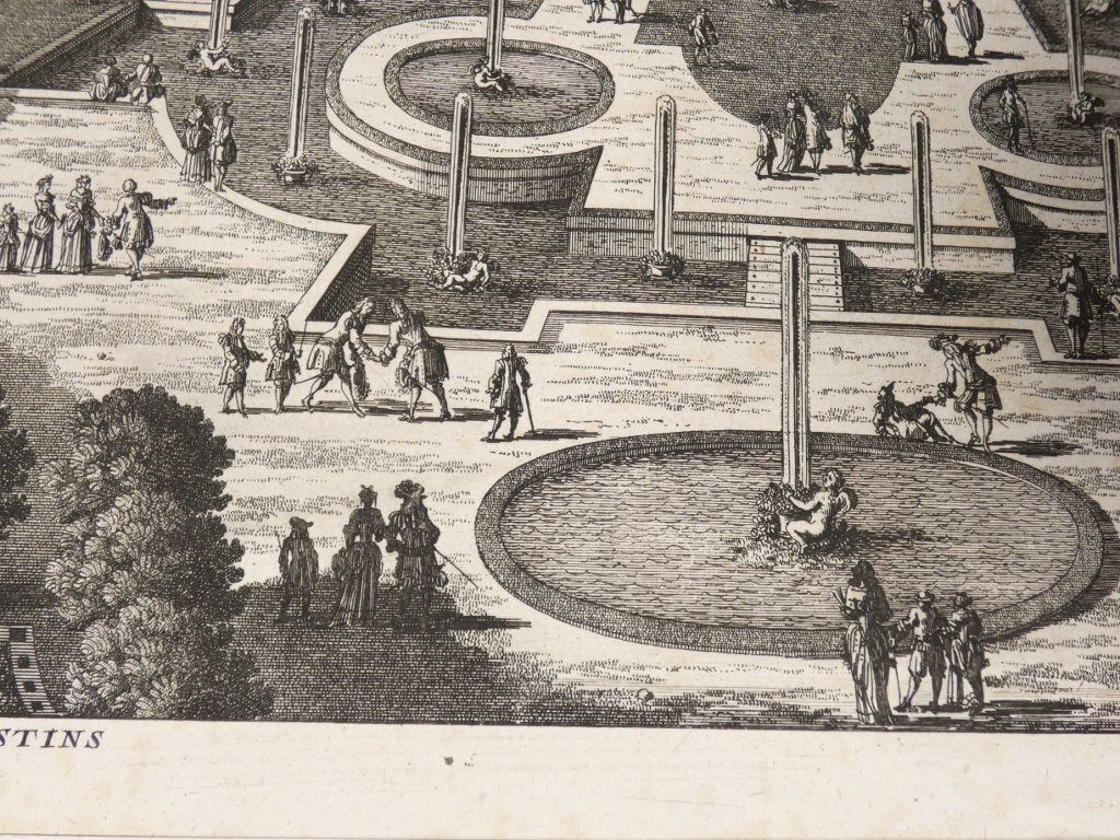 Versailles, The Feast Hall, 17th Century Engraving Of The Gardens By Gabriel Pérelle-photo-3