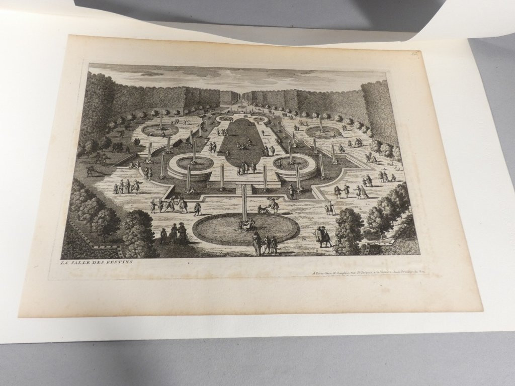 Versailles, The Feast Hall, 17th Century Engraving Of The Gardens By Gabriel Pérelle-photo-4