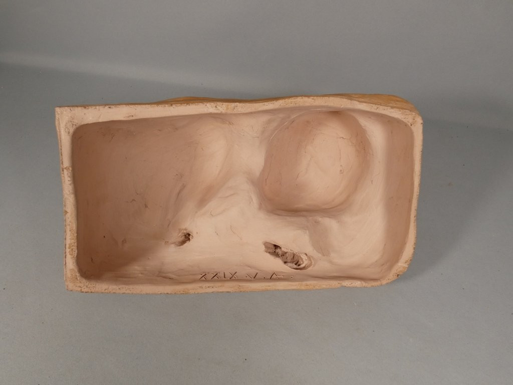 The Sleeping Child By Marcel Bouraine, Terracotta Sculpture-photo-6