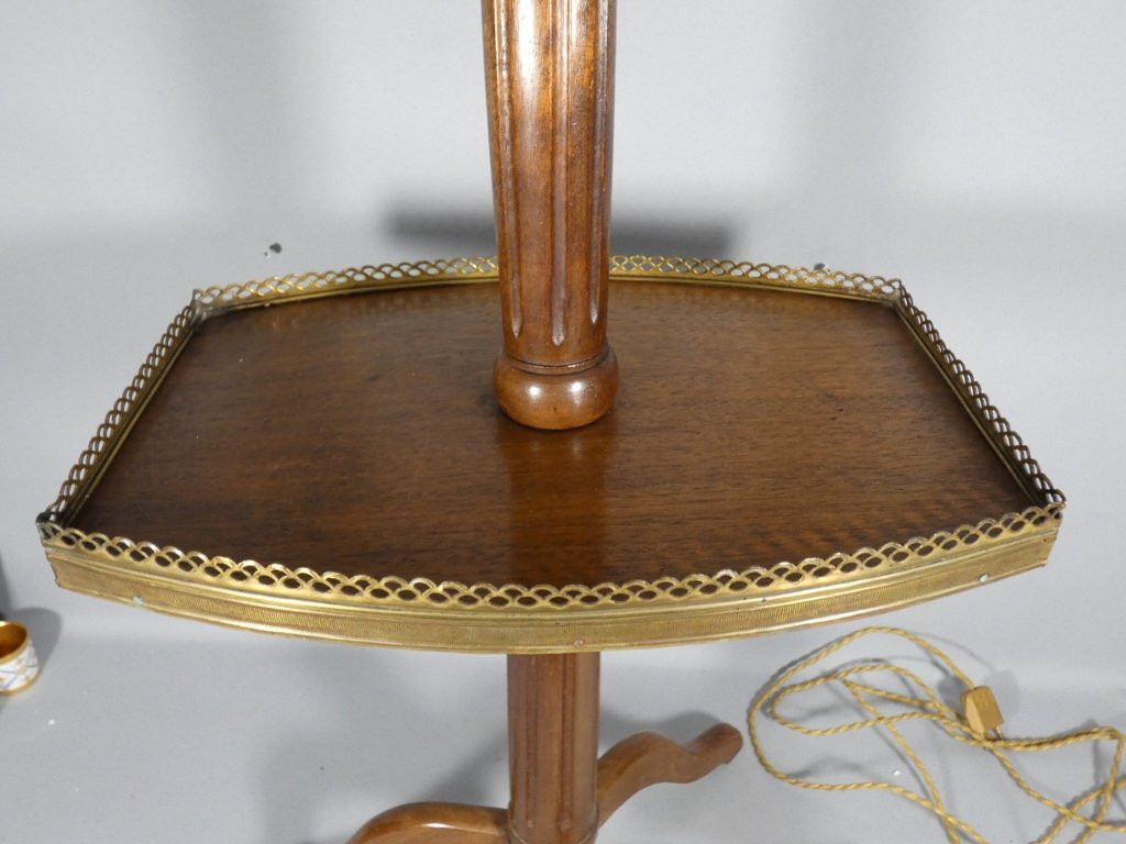 Louis XVI Style Mahogany Reading Light Stand, 19th Century-photo-3