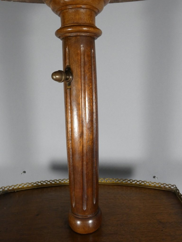 Louis XVI Style Mahogany Reading Light Stand, 19th Century-photo-1