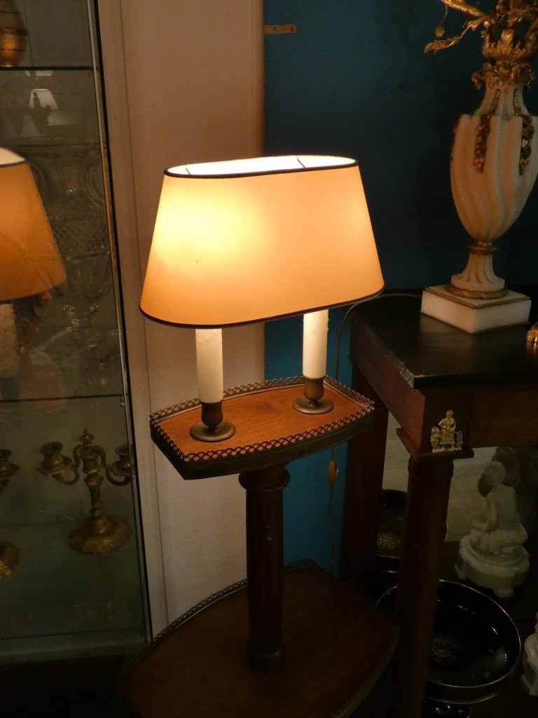Louis XVI Style Mahogany Reading Light Stand, 19th Century-photo-6