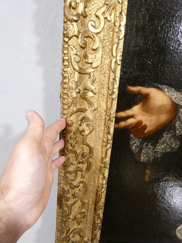 Portrait d'un magistrat début XVIII ème, Capitoul de Toulouse cadre doré-photo-3