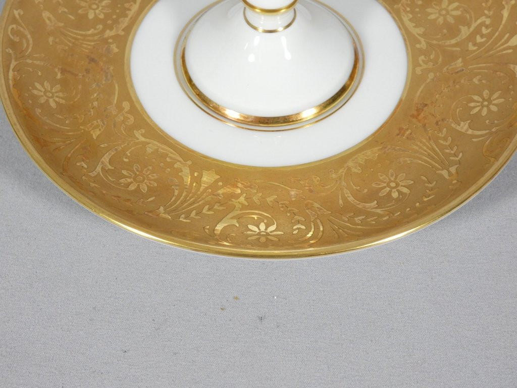 Incrustation d'or, tasse de collection en porcelaine de Limoges-photo-3
