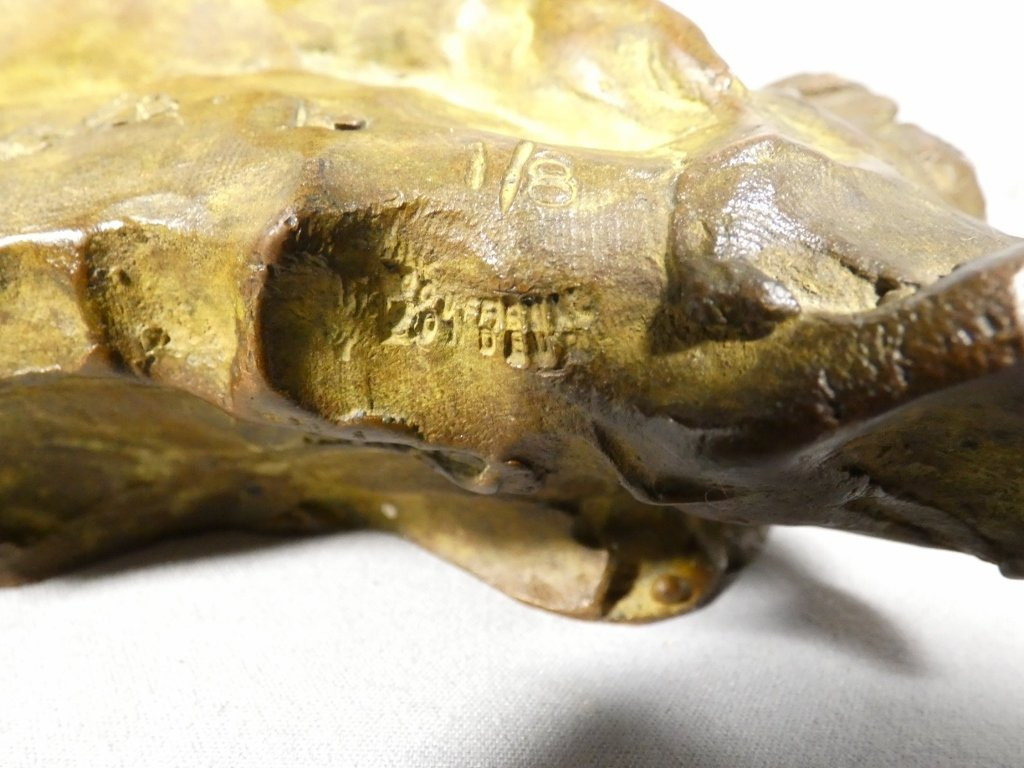 Trois, maternité, sculpture en bronze patiné par Sandrine Clarisse Bertrand, fonte Couffignal-photo-2